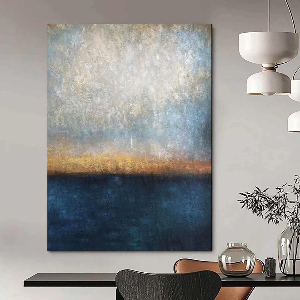 beach evening gold blue design 5
